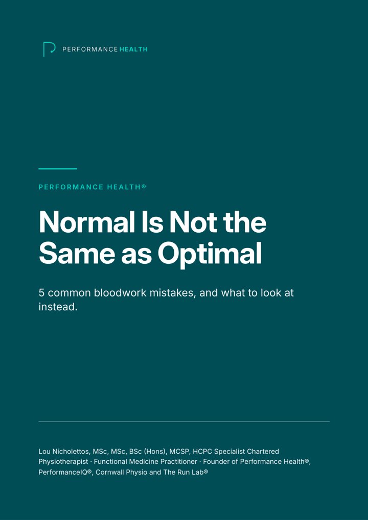 Cover of Normal Is Not the Same as Optimal